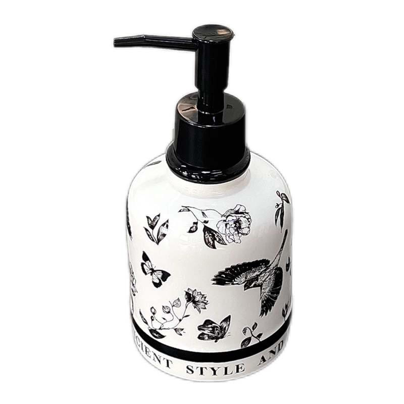 

Изысканный китайский керамический декантер: Бутылка для жидкого мыла с дизайном цветов и птиц для дома или отеля