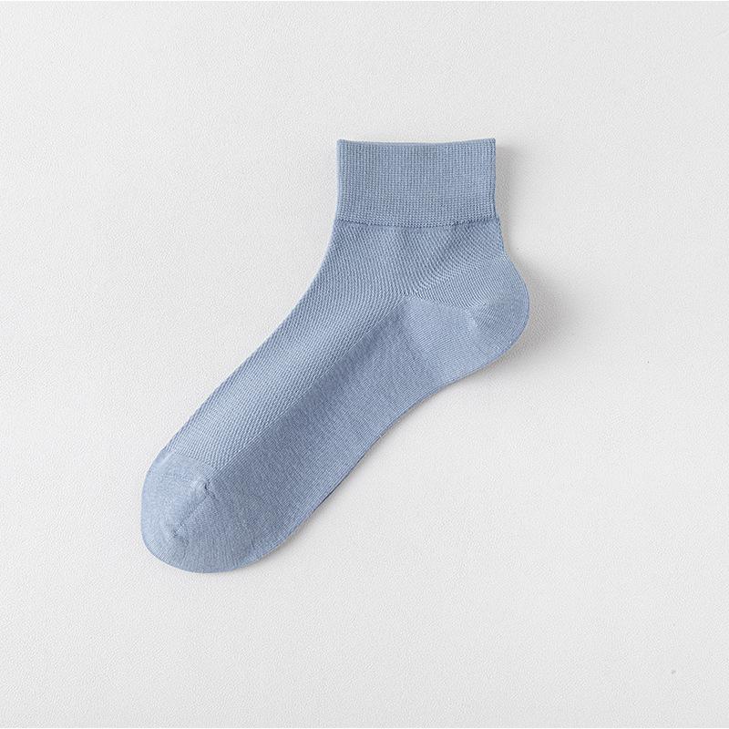 Șosete Bărbați Vară Subțiri Plasă Absorbție Transpirație Mărimi Medii Șosete Bumbac Șosete Scurte Fără Cusături Sport Primăvară și Vară Culoare Solidă Simplă