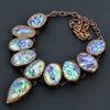 Abalone Shell Necklace, Copper Electroformed Gemstone Jewelry, Handmade Necklace Amazing Jewelry, Gift For Her