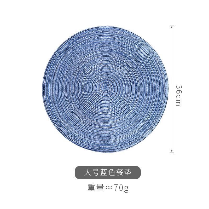 Japanese Cotton Yarn Pot Mat, Thermal Insulation Mat, Hot Thread Round Placemat, Coaster, Hand-Woven Dining Table Surface, Non-Slip Bowl Mat.
