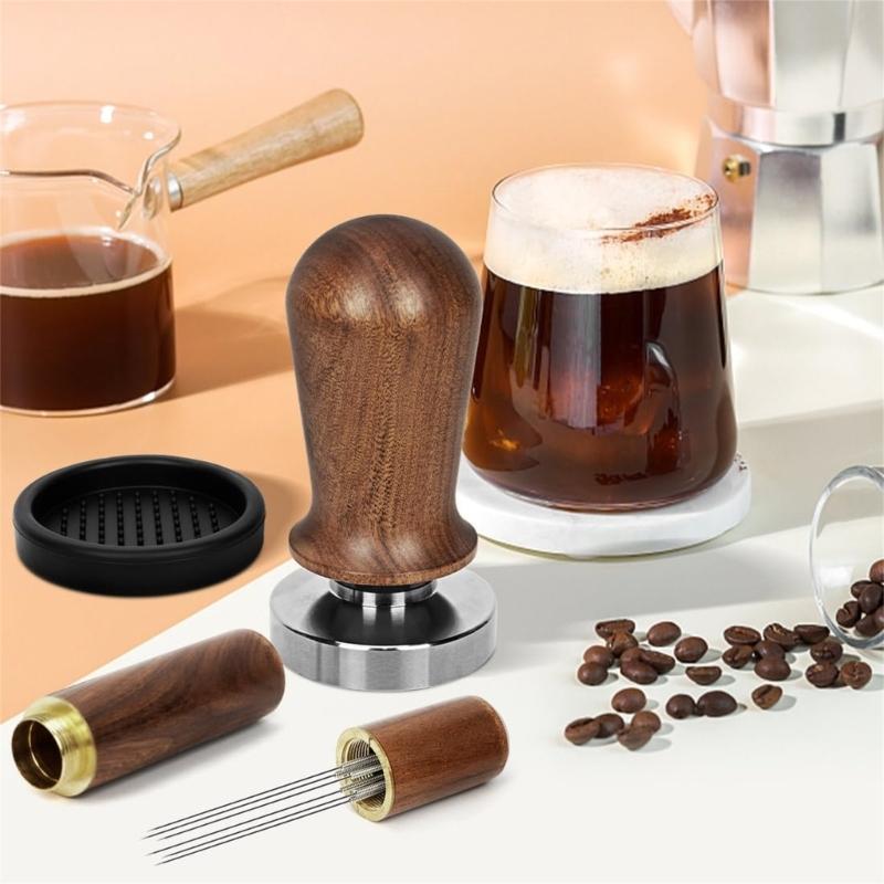 Multifuntional Coffee Press Coffee Tamper Coffee Needle Stirrer Coffee Tamper Mats Coffee Tools Gift for Coffee Lovers
