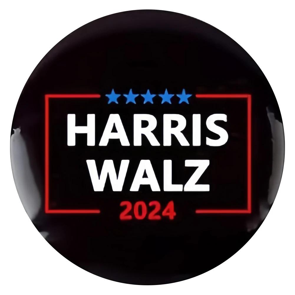 Kamala Harris Tim Walz Brooch Decor Harris Walz 2025 President Pins Kamala Harris Walz 2025 Collar Brooch Decoration Jewelry