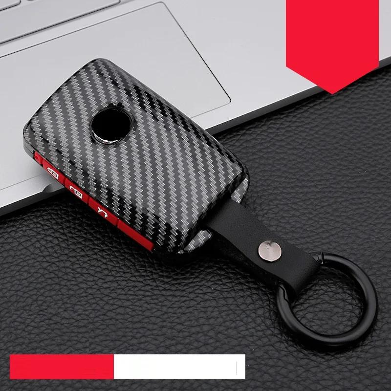 Interior Mouldings Carbon Fiber+Silicone Car Key Fob Cover Case For Mazda 3 Alexa CX-30 CX30 CX5 CX 5 CX-5 CX8 CX9 CX4 2019 2020