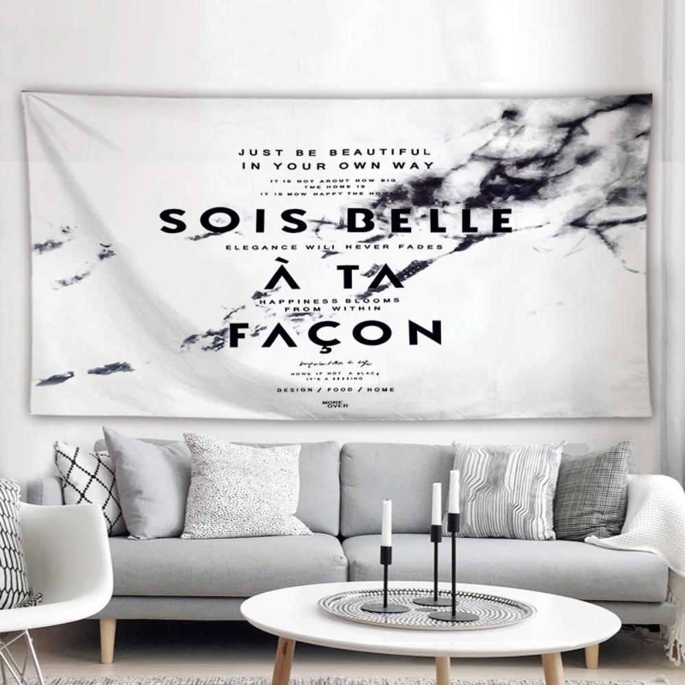 INS Wind Hanging Cloth Bedroom Wall Cloth Room Decoration Tapestry Pink Unicorn Pattern Living Room Background Cloth