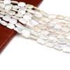 1 Snoer, Witte Natuurlijke Zoetwaterparels, Handgemaakte Rechthoekige Parelkralen voor Sieraden Maken DIY Kettingen, Armbanden Knutselen, Lengte 36cm)