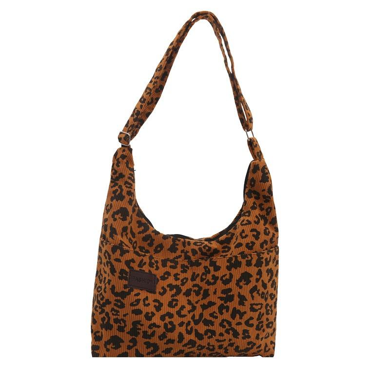 Popular Fashion Leopard Print Portable Tote Bag Women's Winter New Large-capacity Shoulder Bag Commuter Messenger Bag