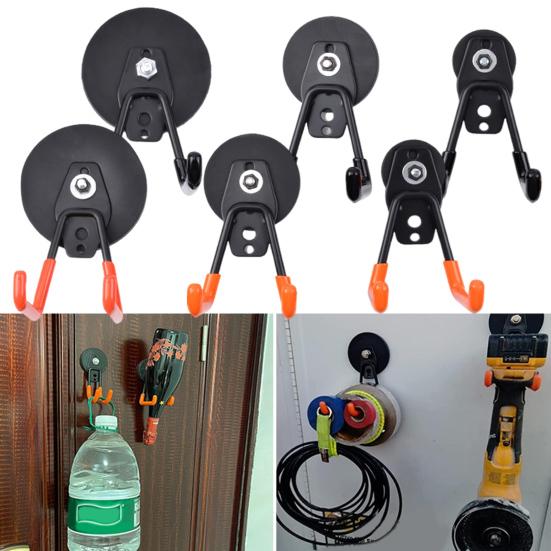 Heavy Duty Magnetic Utility Hook Strong Load-bearing PVC Anti-Slip Coating Easy Installation Garage Magnet Hook Storage Hanger