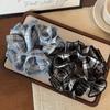 Four Layer Plaid Lace Fabric Hair Ties Elegant Big Scrunchies Fashion Women Daily Hair Rope