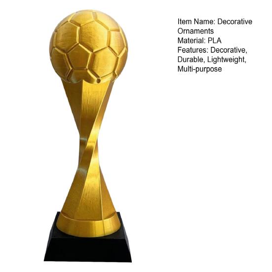 3D Printed Football Trophy Ornament, Mini Desk Display Model, Football Sports Figurine for Fan Souvenir Game Prize Collectible Gift