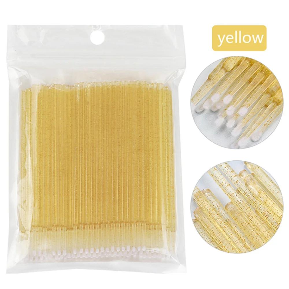 100 Pcs/bag Crystal Disposable MicroBrush Eyelashes Mascara Wands Applicator Makeup Tools