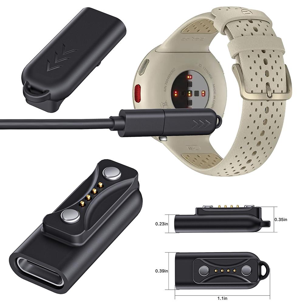 Type C Magnetic Charger Adapter Charging Cable Power Converter for Polar Pacer /Pacer Pro for Ignite 3/Vantage V3