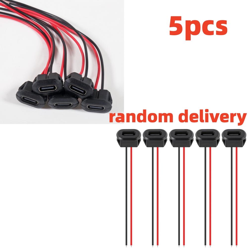 5/10/20 ks Typ-C Šasi 2kolíkový Typ-C Zásuvka Konektor Jack Samice Nabíjecí Port s Klipem na Kartu 3A USB-C Nabíjecí Zástrčka