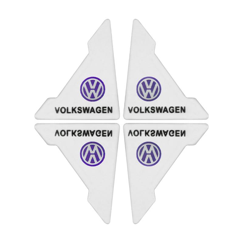 For Volkswagen 2/4pcs Car Door Corner Transparent Protective Stickers for VW Rline GTl R Golf 7 Polo Tiguan Passat Jetta Lavida Touran R32 MK4 EN1