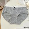 Girls' Pure Cotton Breathable Briefs, Mid-Waist with Sweet Bowknot, Antibacterial & Comfortable, Full Cotton, Extended Crotch