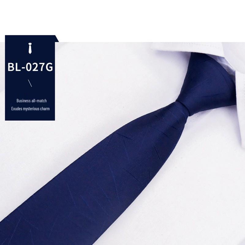 Men's Easy Pull Blue Striped Business Tie