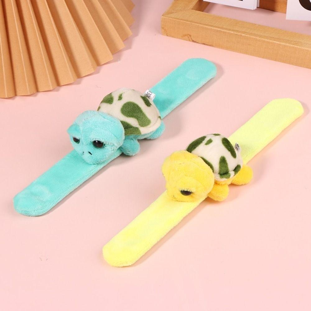 Hands Clap Circle Plush Tortoise Wristband Stuffed Turtle Slap Band Toy  Party Favors Decorative