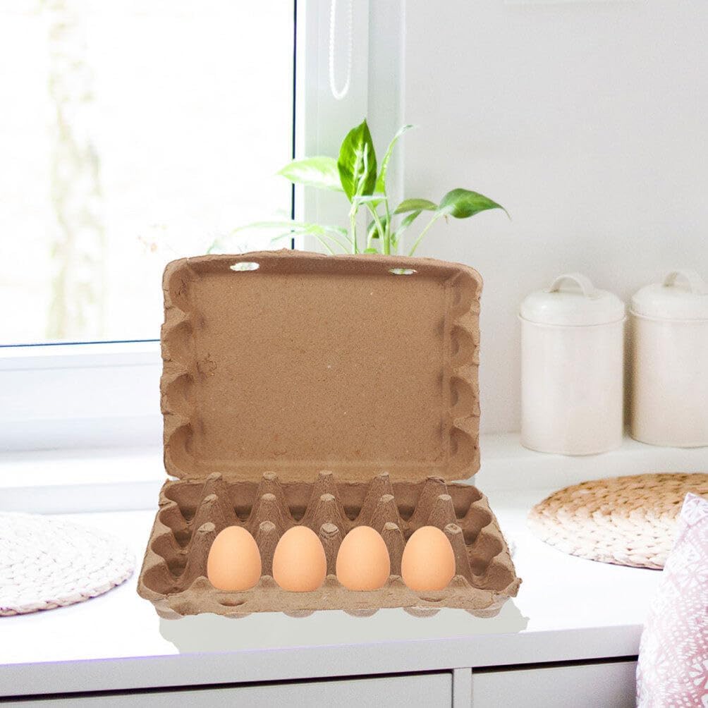 Alipis Paper Pulp Egg Cartons 24 Egg Containers Egg Tray Holder Egg Bulk Paper Carton Egg Crate for Kitchen Refrigerator Farmhouse Farm Market