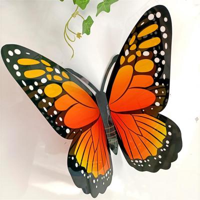 40cm Large Butterflies Colorful 3D Wall Sticker Butterfly Ornaments Wall Decals Home Window Wedding Background Sticker Decor