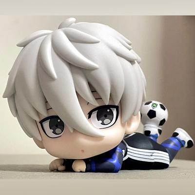 Blue Lock Kawaii Nagi Yisagi Isagi Yoichi Sitting Action Figure Doll Tabletop Model Anime Peripheral Creative Birthday Gift Toy