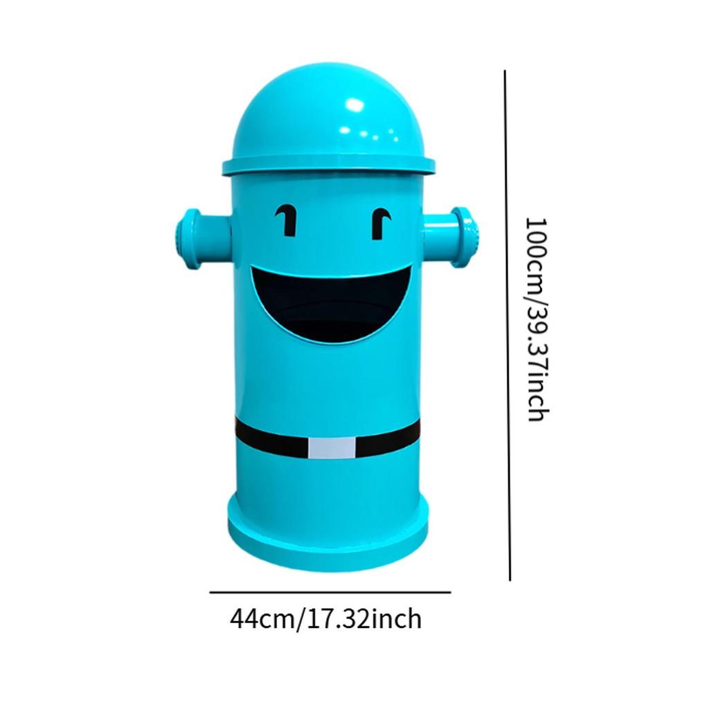 Fire Hydrant Trash Can Metal Waste Bin for Household Indoor Outdoor Kitchen
