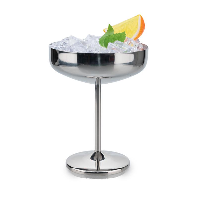 Sklenice na víno a koktejly z nerezové oceli 304 s nožkou