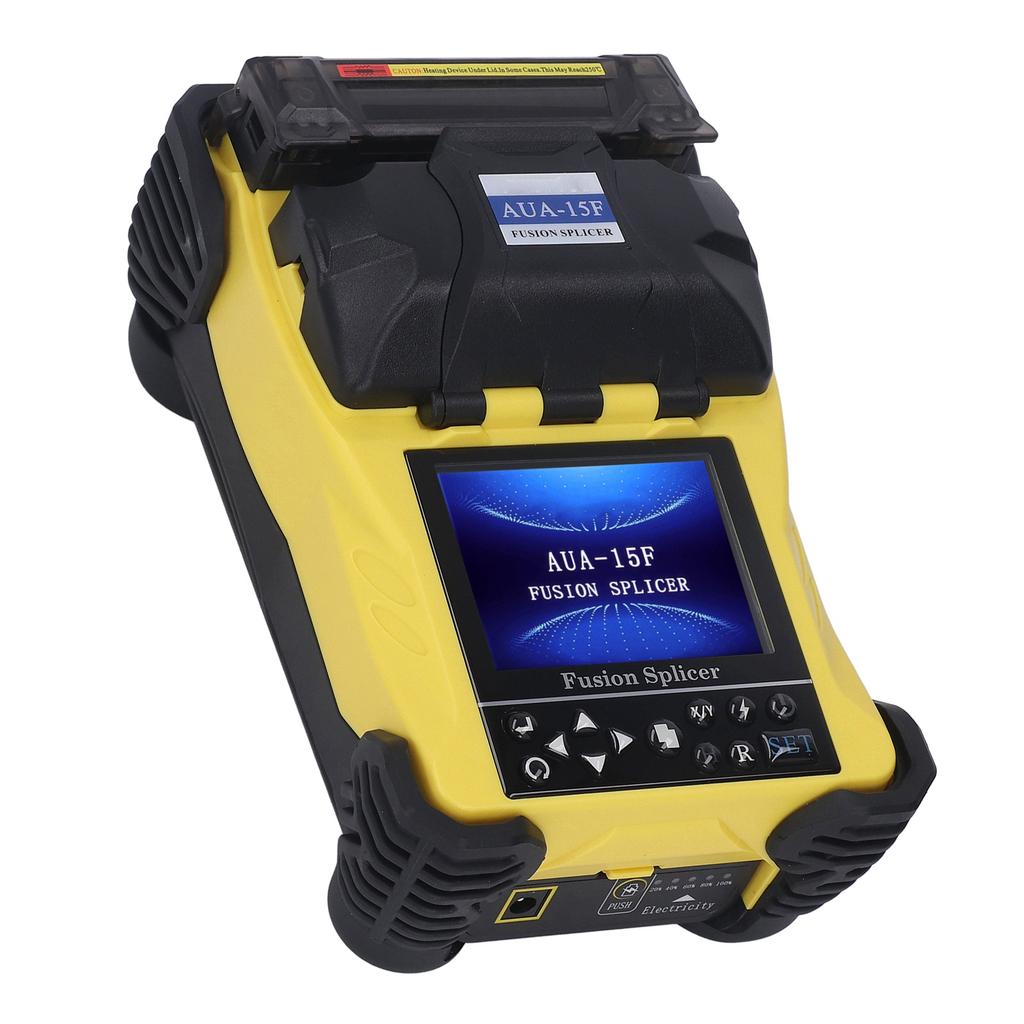 Saldatrice a Fusione per Fibra Ottica Display LCD Cavo Filo Saldatura a Caldo 100‑240V Spina USA
