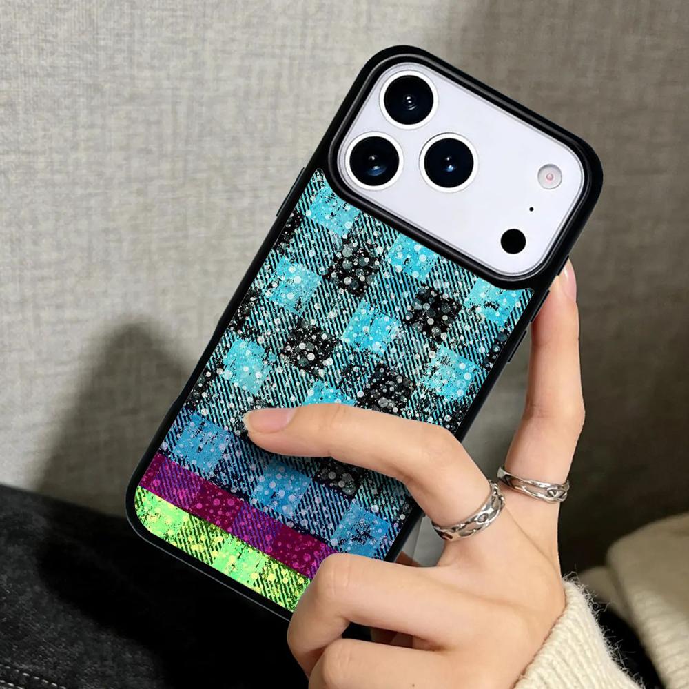 Capa Case for iPhone 17 Air 16 Pro Max 15 Plus 11 13 Mini 14 12 Back Phone Cover Scottish Plaid Warm Plaid