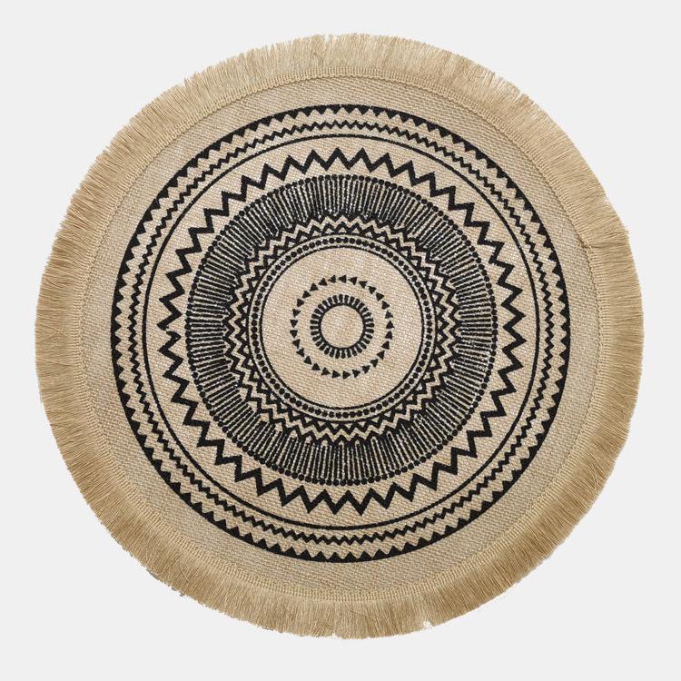 38cm Natural Vintage Jute Woven Placemats Bohemian Style Party Decoration Hanging Wall Decor Mat Vase Mat Table Mats Placemat