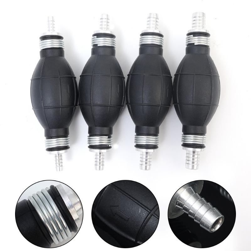Car Hand Fuel Pump Auto Rubber Oiler 6/8/10/12mm Aluminum Interface Diesel Oil Transfer Pump Petrol Diesel Liquid Manual Pump