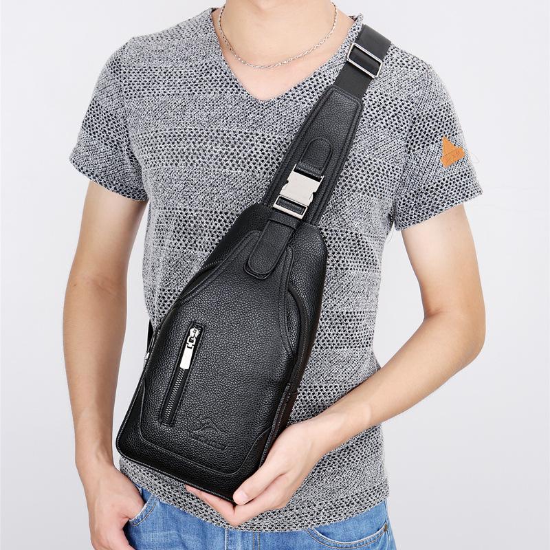 New Men's Chest Bag, Men's Shoulder Bag, Casual Crossbody Bag, Men's Bag, Multi-layer Men's Chest Anti-theft Backpack, Mobile Phone Bag