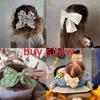 2Pcs/set Sweet Solid Bowknot Hair Clips for Women Girls Ribbon Bows Hairpins Handmade Barrettes Headwear Hair Accessories Gifts