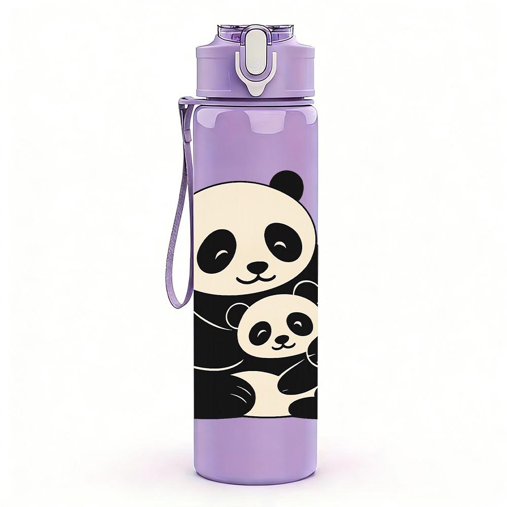 1PC Highland Cow Sunflower Bucket 750ml Color Plastic Sports Water Bottle Leakproof Flip Straw Lid Suitable for Sports Office Home Use