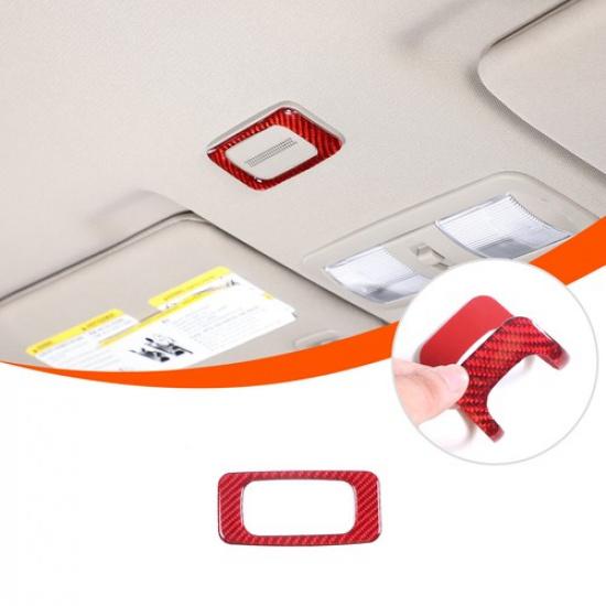 Red Carbon Overhead Roof Microphone Trim Sticker For Nissan Frontier -2024