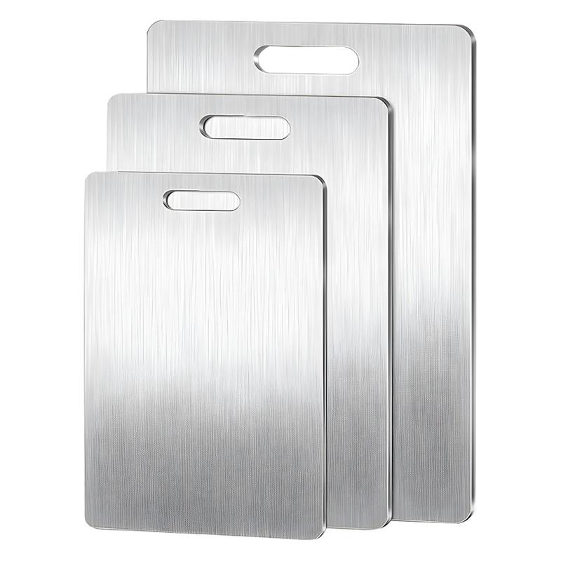 Taglio di Pannelli in Titanio Per Cucina Pannello Inox Acciaio 304 Ispessito Doppia Faccia Grado Alimentare Portatile Frutta Carne Taglio