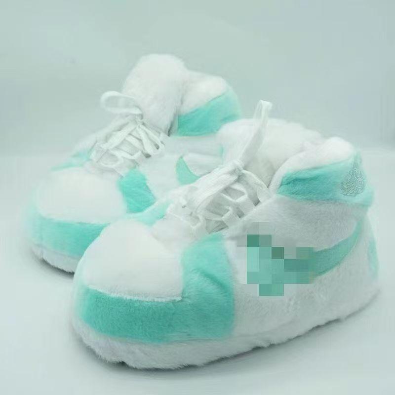 Unisex Plüschfell Winter Hausschuhe mit lustigem Kokosnuss-Design