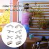 6pcs/set Secure Glass Shelf Support Clip L Shape Connectors Versatile Glass Joining Clamps for Display Case & Project
