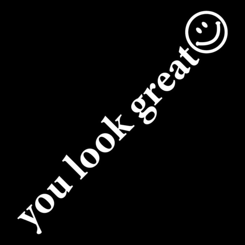 You Look Great Text Car Stickers and Decals Car Mirror Sticker Decoration Accessories PVC Waterproof Decals Car Auto Accessories