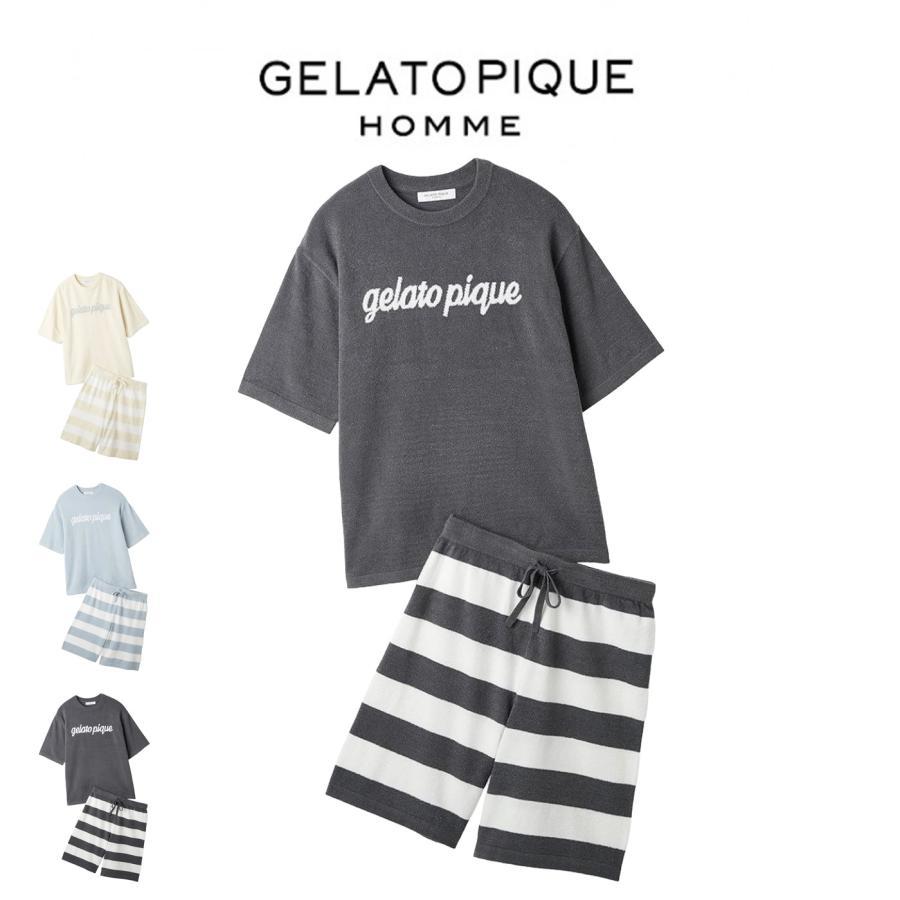Gelato Pique Homme HOMME Smoothy Lite Setup pmnt262939 Men s Pajamas Loungewear Top and Bottom Set GELATO PIQUE