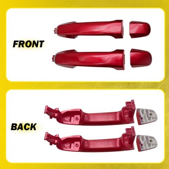 2X Door Handle Outside Rear Driver/Passenger Side Red For 2012-17 Toyota Camry K