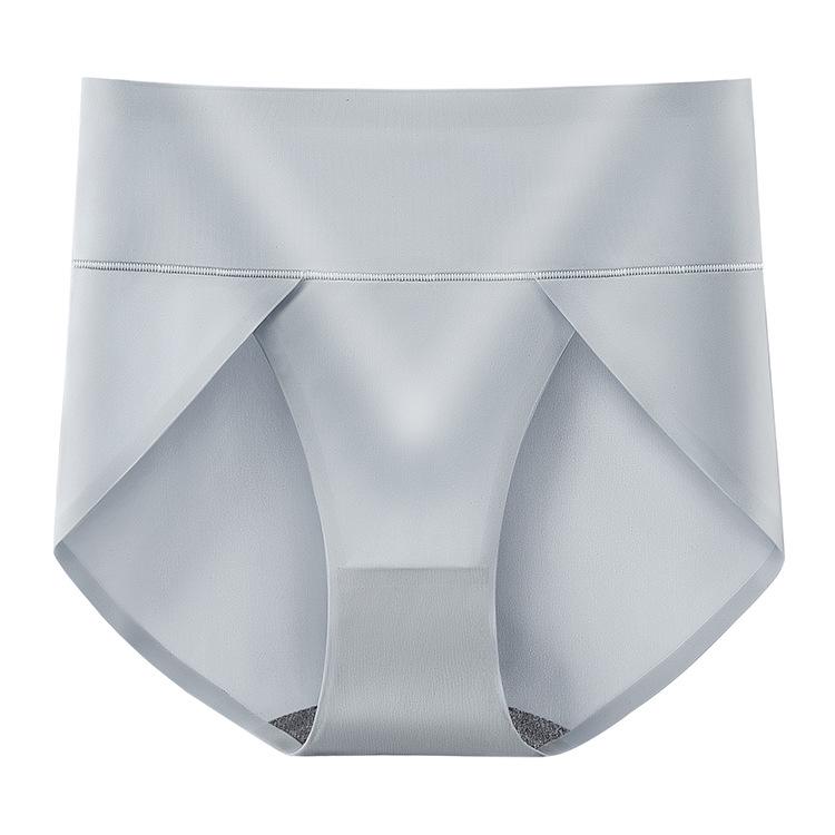 High Waist Solid Color Plus Size Seamless Women's Panties, Pure Cotton, Breathable, with Cotton Crotch.