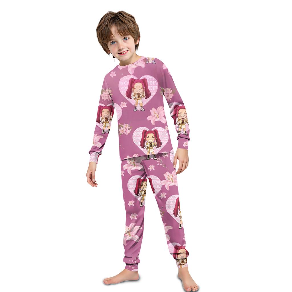 Prints Family Matching Long Sleeve Tops+Pants Set Family Matching Sets
