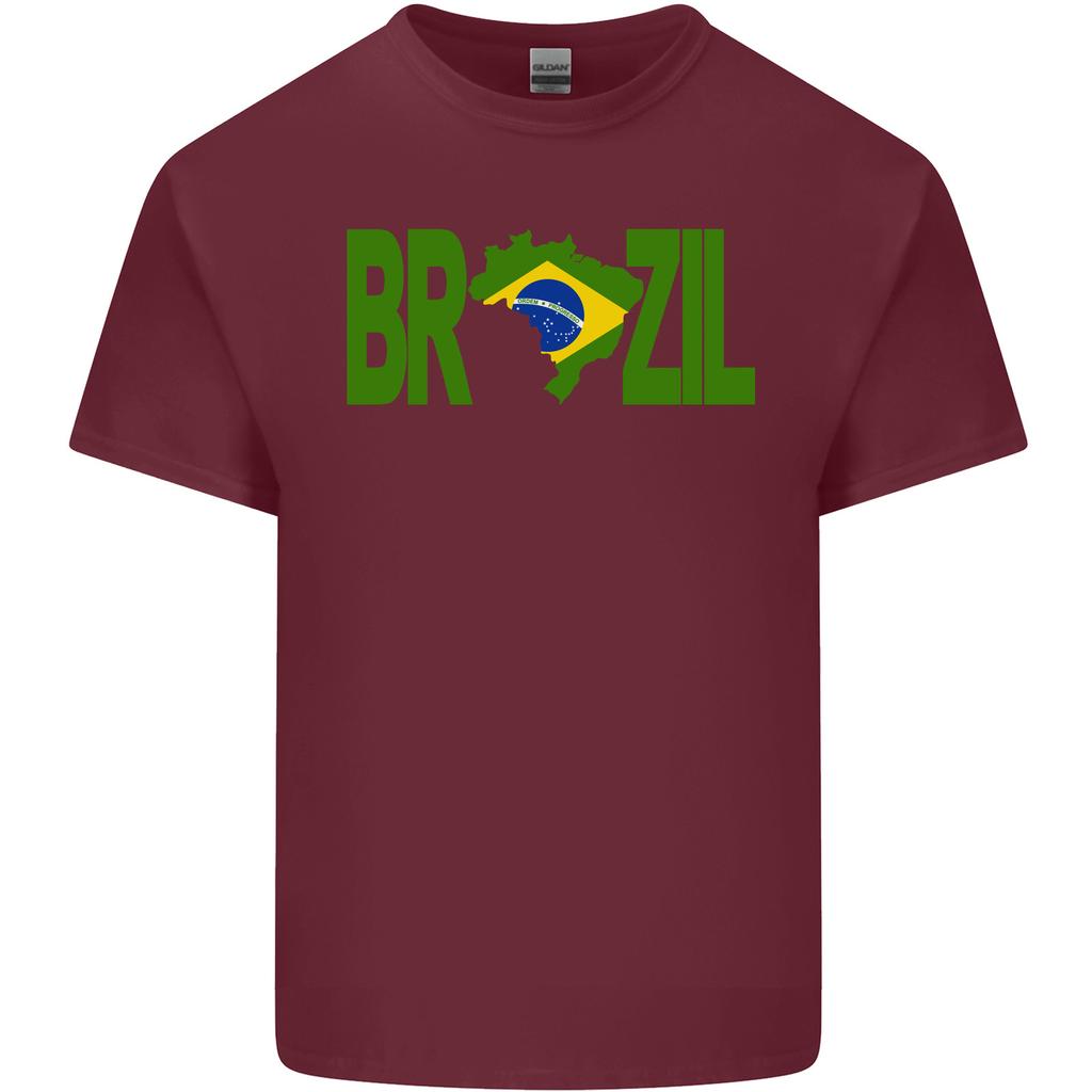Brazil Football Brazilian Soccer Flag Mens Cotton Graphic T Shirts Woman Man Brazilian National Flag Pride Cotton Tee Tops