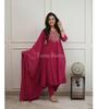 Women Bollywood Cotton Kurta Pant Dupatta Set Indian Designer Straight Top Tunic Kurti Suits