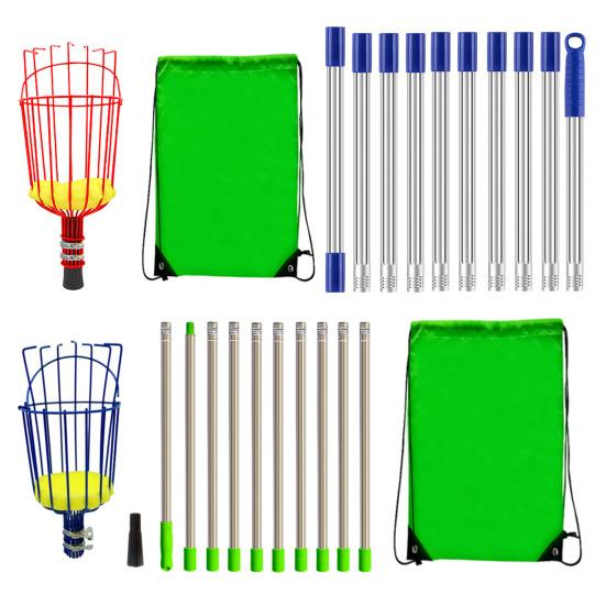 Multifunctional Fruit Picker Multi Section Fruit Picking Pole with Basket Adjustable Length
