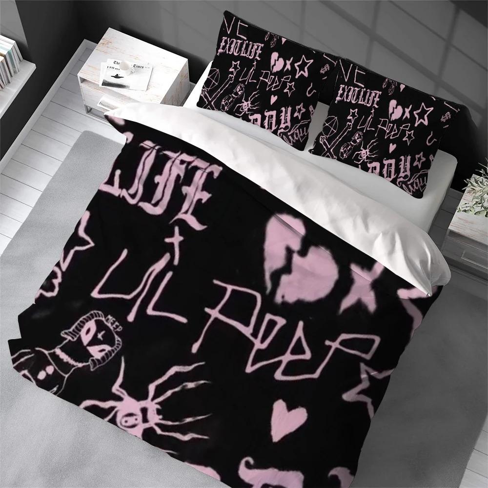 3D Print L-Lil P-Peep Bedding Set Soft Comforter Cover With 1/2pcs Pillow Shams For Kids Adults Duvet Cover Microfiber
