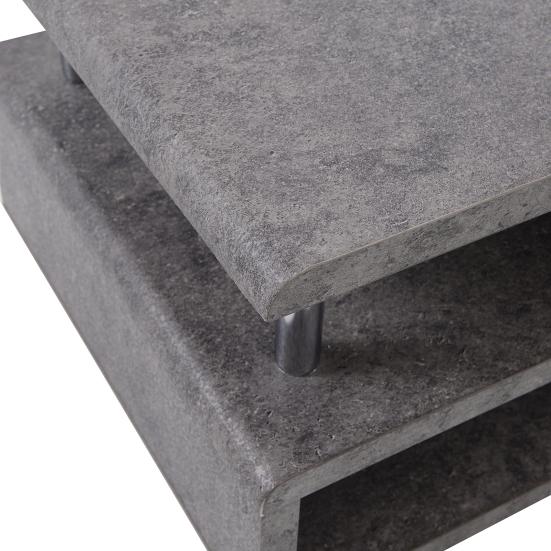 Modern Simple Coffee Table with Storage Layer Stable Structure Good Load Bearing Space Saving MDF Rectangle Living Room Table