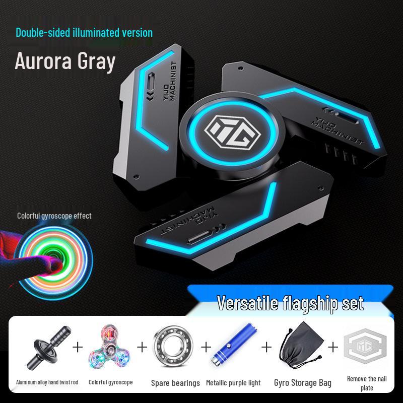 

Yi Jue Black Tech Светящийся спиннер: Игрушка для продвинутой декомпрессии, лимитированная серия, для мальчиков Metal