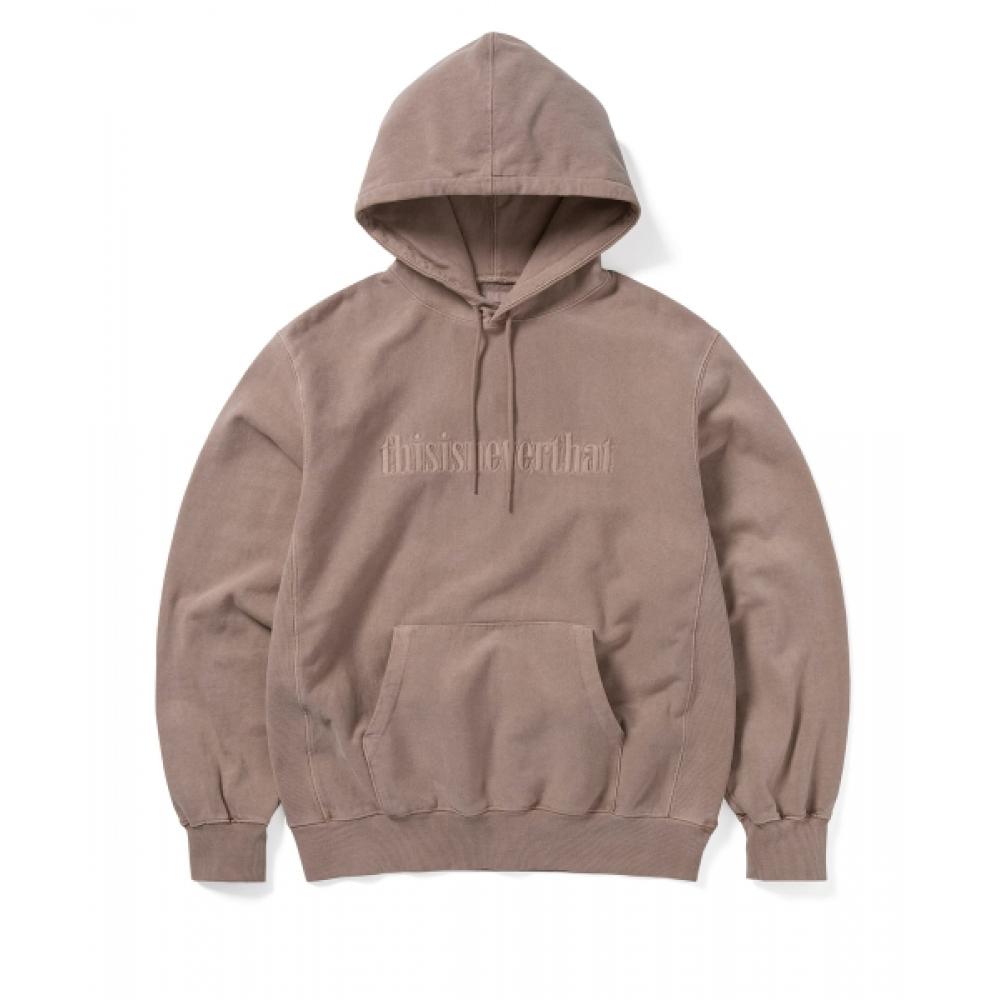 Thisisneverthat Overdyed Embroidery Hoodie Dusty Pink S