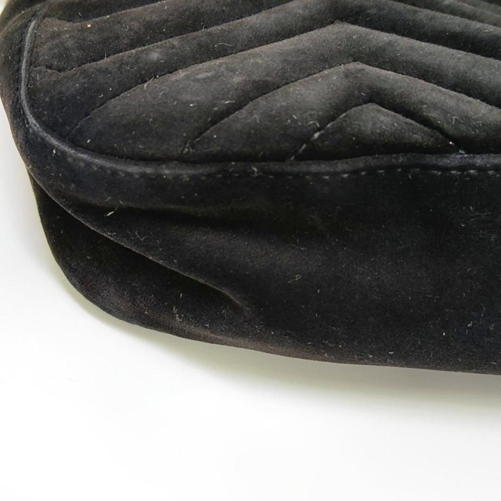 [Usato] Borsa a tracolla Marmont trapuntata in camoscio con logo e catena - Buono #WXJPY8