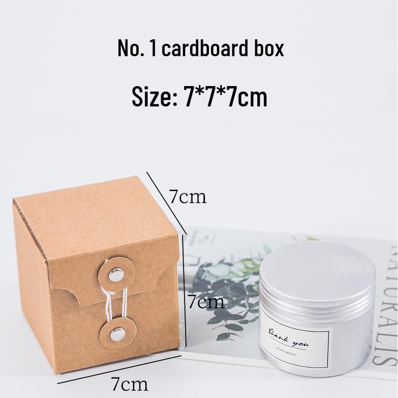 Cowhide Paper Gift Box - Square Candle & Candy Packaging, Wedding Favor Box